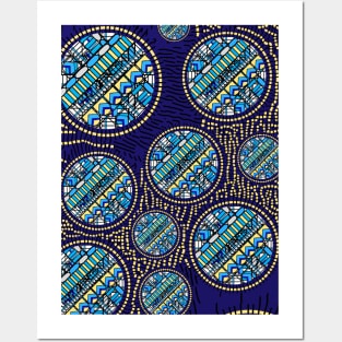 The Afterlife - Ancient Egyptians - Detailed Circles - Navy Blue Posters and Art